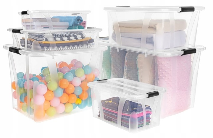 Pojemnik Pudełko Plastikowe 80L Master BOX Duże Przeźroczyste z