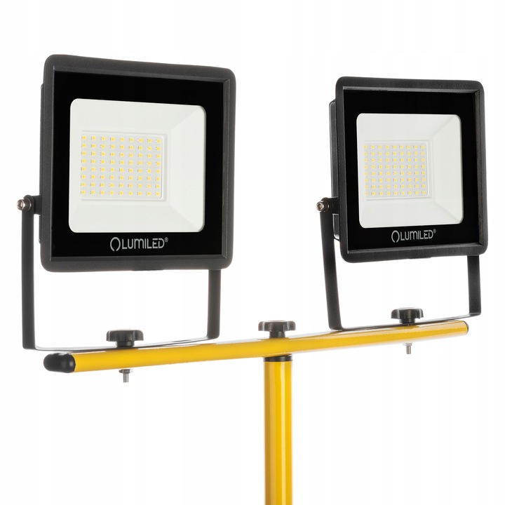 Naświetlacz Halogen LED Lampa 2x 50W + Statyw + Przewód Zasilający