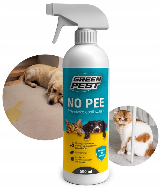 ŚRODEK PREPARAT SPRAY PŁYN NO PEE PRZECIW OBSIKIWANIU PSÓW I KOTÓW