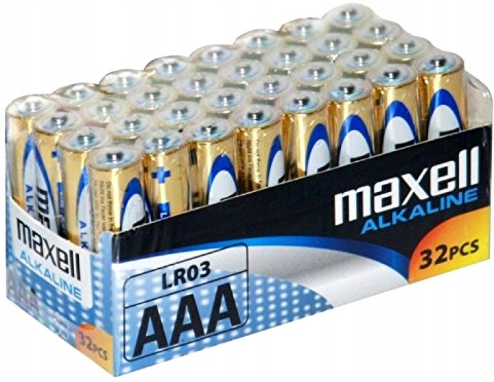 32x Baterie alkaliczne MAXELL alkaline AAA LR3 R3