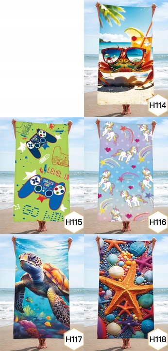 RĘCZNIK PLAŻOWY DUŻY KĄPIELOWY SUMMER RĘCZNIKI 100X180 XXL