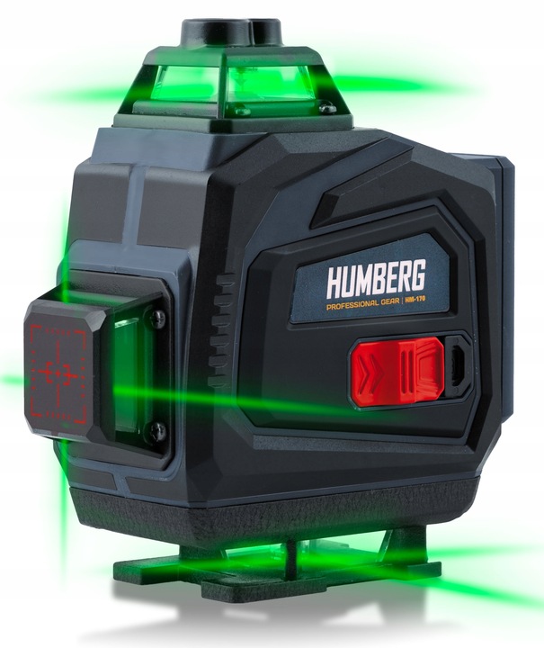 POZIOMICA LASEROWA LASER KRZYŻOWY 4D SAMOPOZIOMUJĄCY 40m 2 Akumulatory