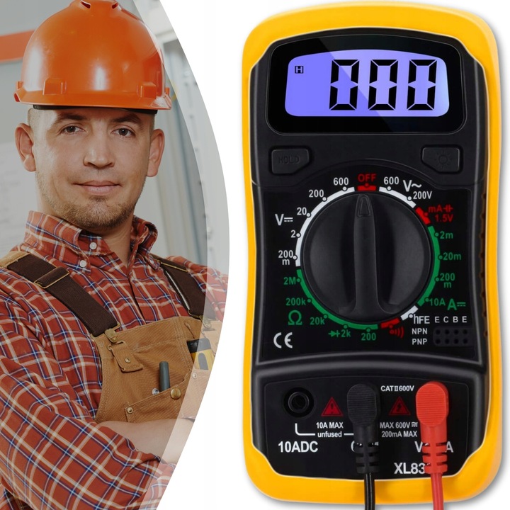 PROFESJONALNY MIERNIK PRĄDU DO MIERZENIA AMPEROMIERZ CYFROWY LCD UNIWERSALN