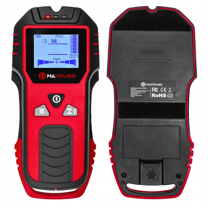 WYKRYWACZ PRZEWODÓW DETEKTOR DREWNA METALU KABLI RUR W ŚCIANIE MAPOWER