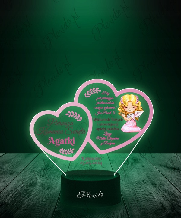 Pamiątka Pierwszej Komunii Świętej Lampka Nocna Dla Dziewczynki