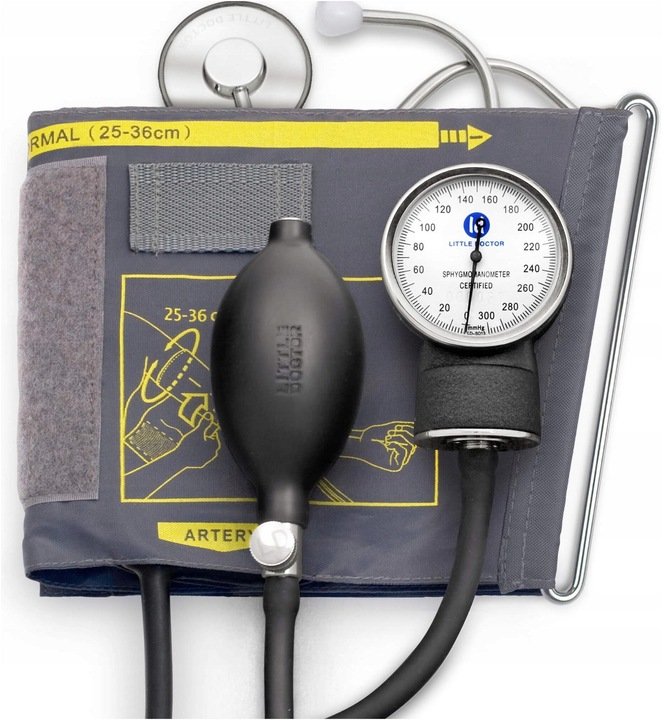 CIŚNIENIOMIERZ MECHANICZNY + STETOSKOP + MANKIET NA RAMIĘ ZESTAW LD LD71
