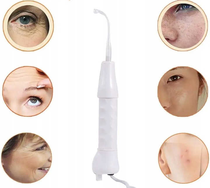 URZĄDZENIE Darsonval Derma Wand PRO LZ006A 4 ELEKTRODY OZON MIKROPRĄDY