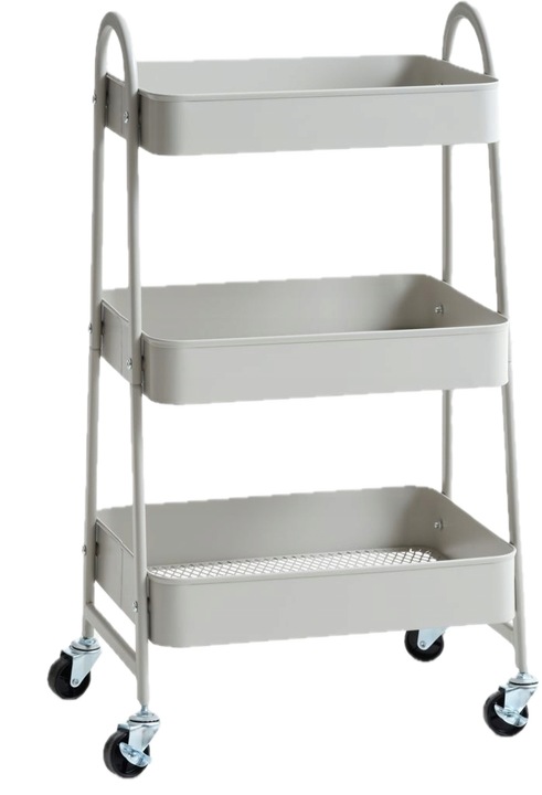 Regał łazienkowy JYSK odcienie beżu 31x47 x 79 cm kuchenny wózek