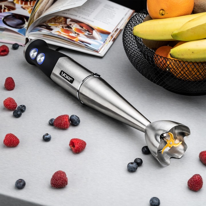 Blender ręczny wielofunkcyjny 8w1 Yoer +Tytanowe ostrza 1500W +14