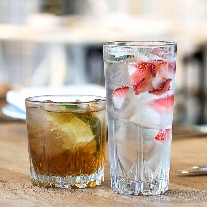 6x SZKLANKI 330ML WYSOKIE DO DRINKÓW NAPOJÓW WODY KOMPLET ZESTAW SZKLANEK