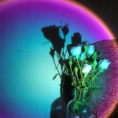 LAMPKA LED SUNSET RGB ZACHÓD SŁOŃCA PILOT PREZENT do sypialni salonu pokoju