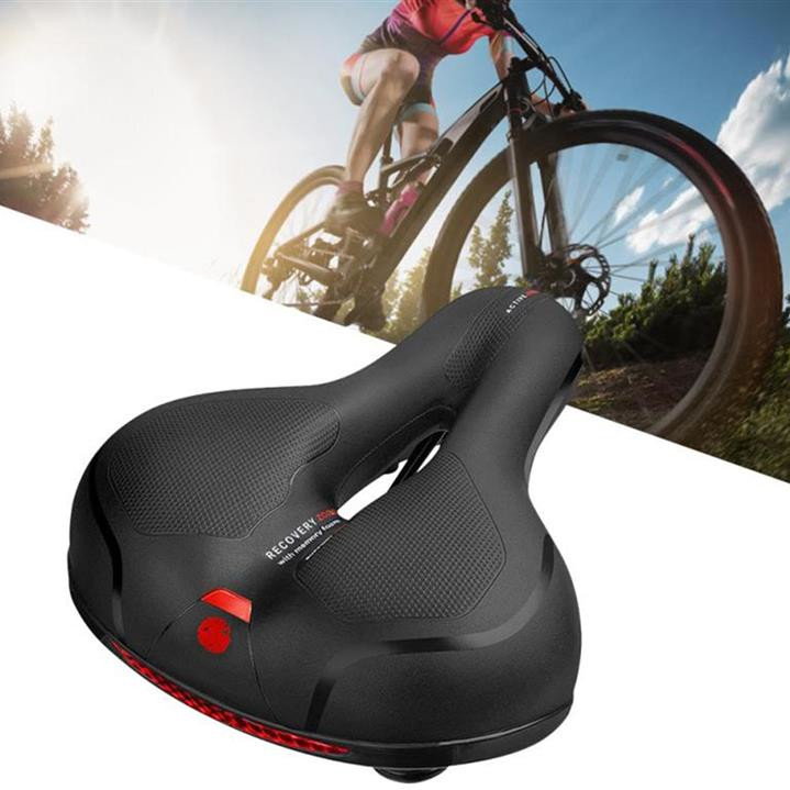 SIODEŁKO ROWEROWE ŻELOWE SZEROKIE MIĘKKIE WYGODNE Z LAMPKĄ ROWEROWĄ ROWER