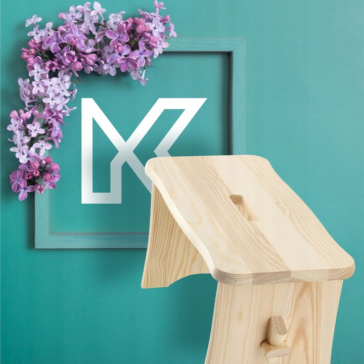 TABORET DREWNIANY KUCHENNY STOŁEK KRZESŁO 39cm SOLIDNY PODEST RYCZKA