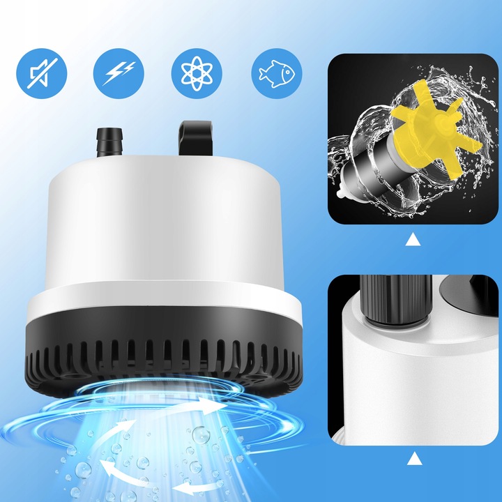 POMPA NISKIEGO ZANURZENIA 2500L/H 40W akwariowa Ultra cicha pompa staw