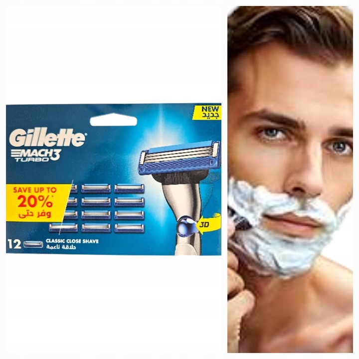 TURBO MACH3 12 SZTUK - TAK GOLI ORYGINALNY NOŻYK GILLETTE !