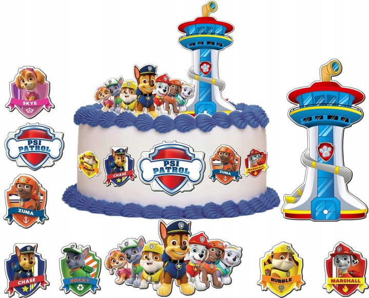 Zestaw do wykonania Postaci 3d na Tort PSI PATROL