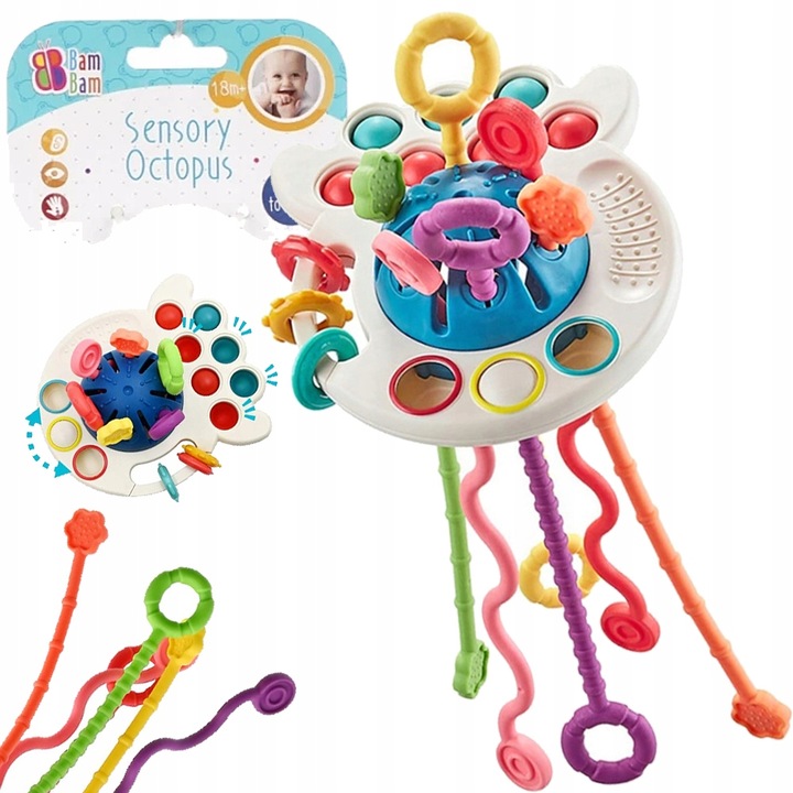 ZABAWKA SENSORYCZNA MONTESSORI GRYZAK NIEMOWLĄT