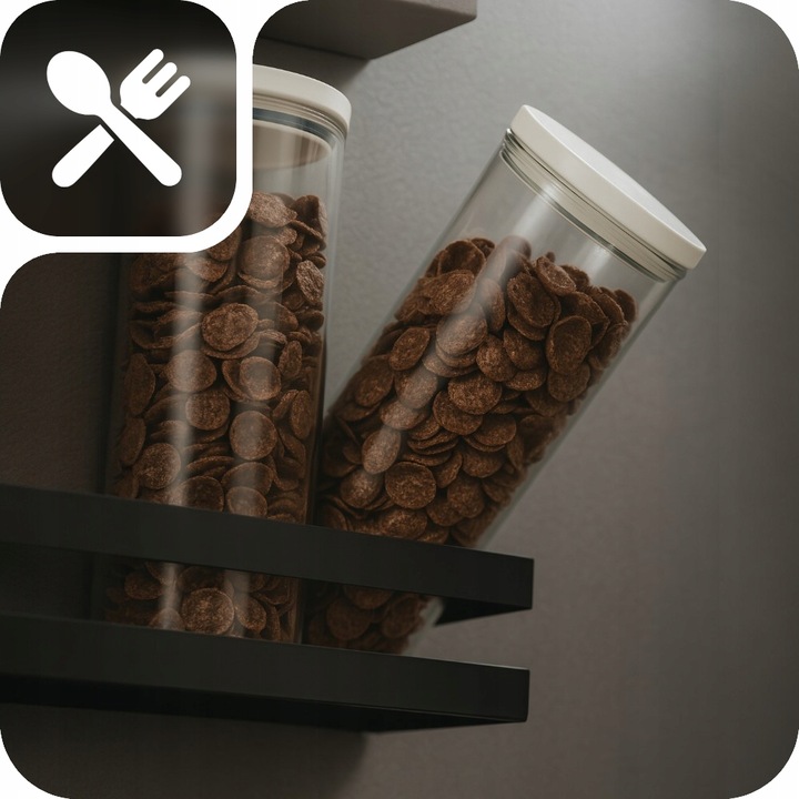 PÓŁKA ŁAZIENKOWA NA KOSMETYKI KUCHENNA CZARNA NA ŚCIANĘ XL 30cm LOFT