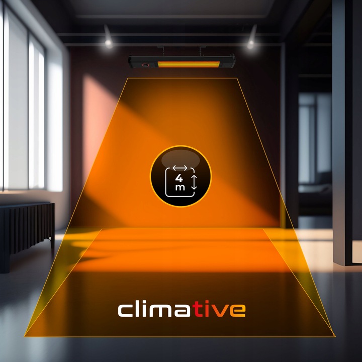 2w1 Promiennik podczerwieni ciepła tarasowy TOR 8 poziomów 2000W pilot