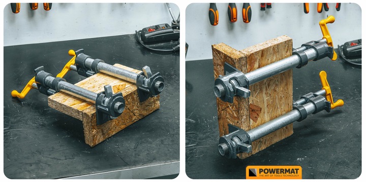 4x ŚCISK STOLARSKI RUROWY ZACISK BEZKOŃCOWY 3/4" METALOWY ZESTAW 4