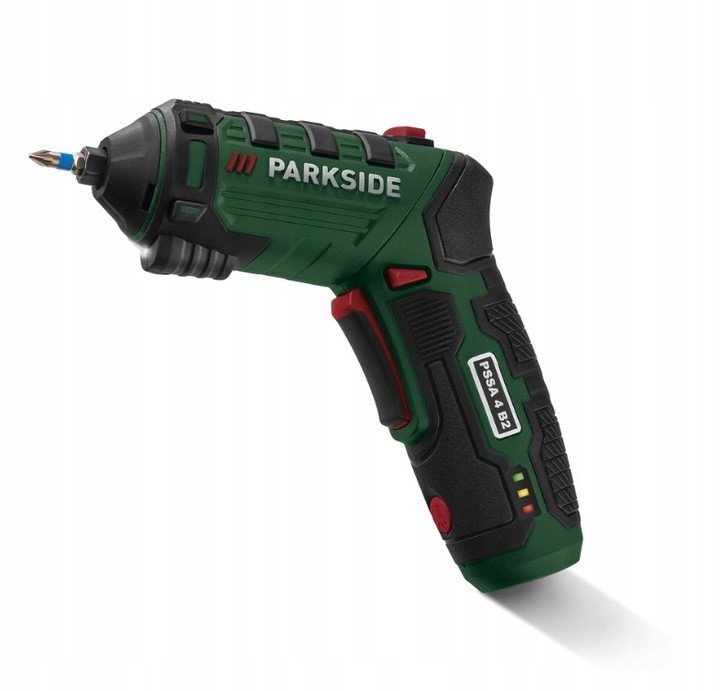 PARKSIDE PSSA 4 B2 Wkrętarka 4V obrotowa rękojeść 10Nm 26 bitów ZESTAW
