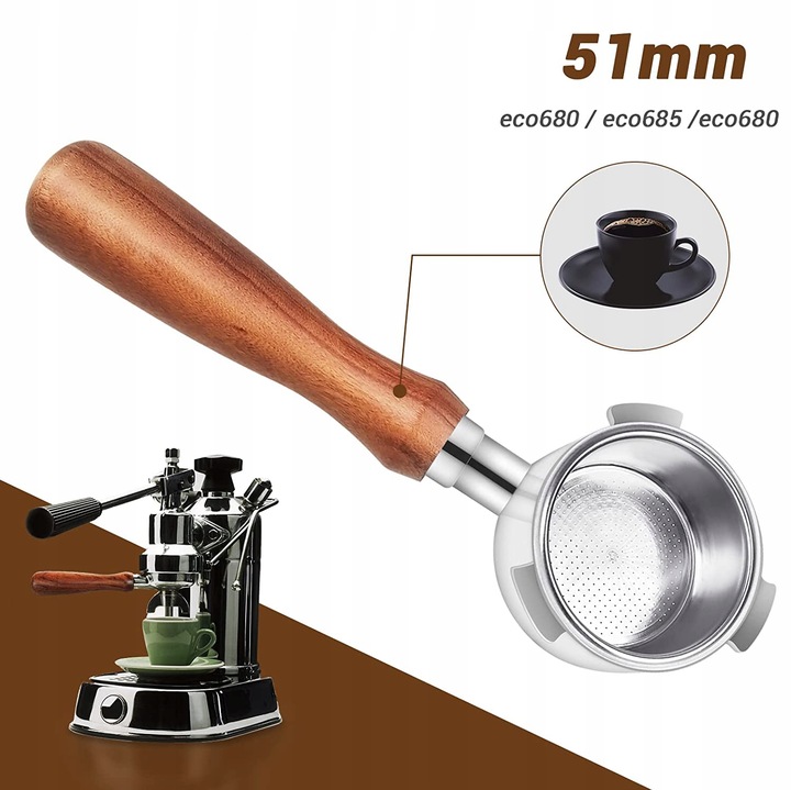 PORTAFILTER DO KAWY DELONGHI EC680/EC685 DO KAWY 51MM