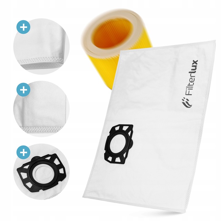 12x Worki Do Odkurzacza KARCHER WD3 WD2 V12 V15 V-17 V19 SE4001 Plus