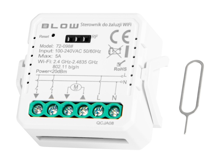 STEROWNIK DO ŻALUZJI WIFI TUYA MODUŁ WŁĄCZNIK DOPUSZKOWY RF SMART MINI
