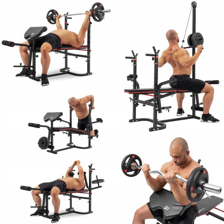 Ławka treningowa regulowana składana modlitewnik mocne stojaki wytrzymała