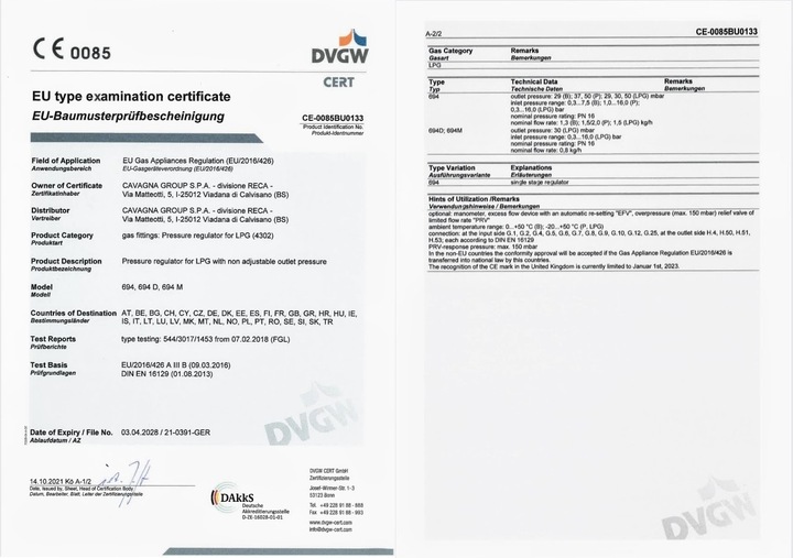 REDUKTOR BUTLI 11kg Z BEZPIECZNIKIEM TERMICZNYM I ZAWOREM BEZP+ WĄŻ