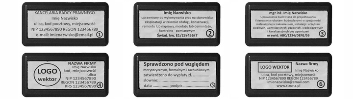 Wagraf A4 PIECZĄTKA do 8 wersów - 12 kolorów obudowy