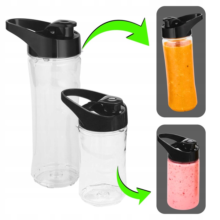 BLENDER KIELICHOWY 1500W MIKSER DO SMOOTHIE KOKTAJLI LODU 2 BIDONY +