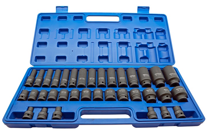 ZESTAW NASADEK UDAROWYCH 8-32 NASADKI UDAROWE 1/2 UDAR 35 ELEMENTÓW