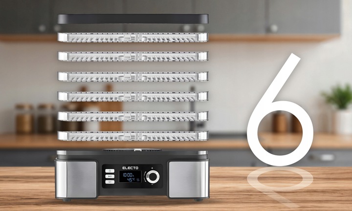 SUSZARKA DO GRZYBÓW OWOCÓW WARZYW DUŻA 15L TIMER TERMOOBIEG 500W + 6