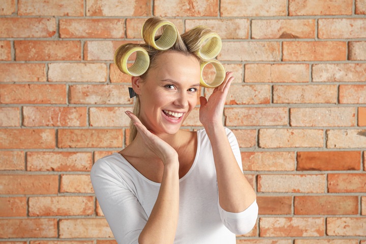 MEGA GRUBE Wałki Do Włosów Rzepy Rzepowe LOKI FALE 63mm 6szt DUŻE XL