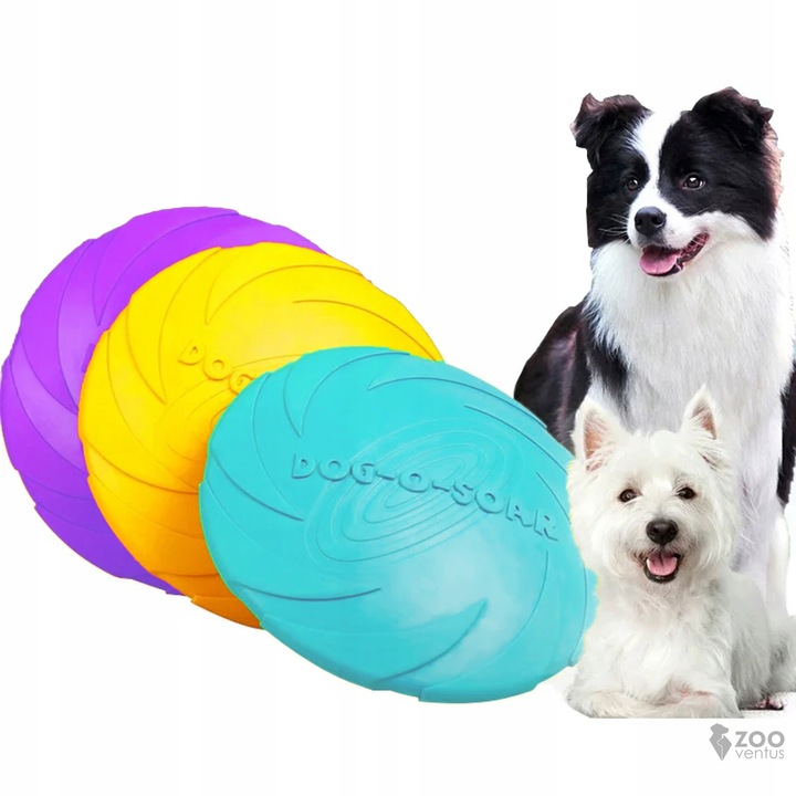 Zestaw 3x DYSK DO RZUCANIA APORTOWANIA FRISBEE GRYZAK zabawka dla psa