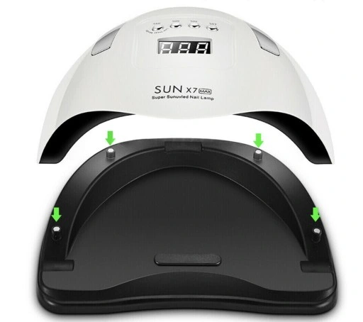 LAMPA DO PAZNOKCI UV LED 220W DO HYBRYD ŻELI MOCNA HYBRYDY SUN X7 MAX LCD