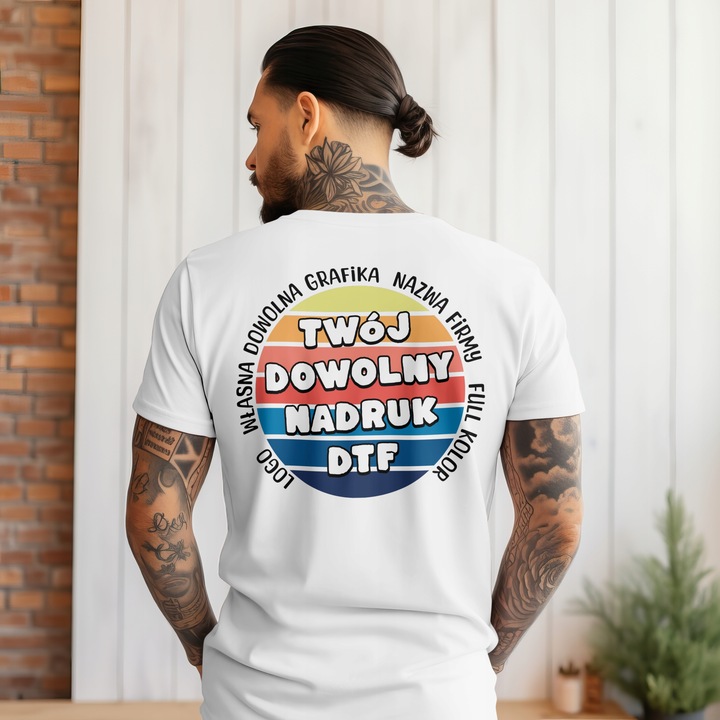 TSHIRT KOSZULKA FIRMOWA Z WŁASNYM NADRUKIEM LOGO ZDJĘCIE DOWOLNA GRAFIKA XL