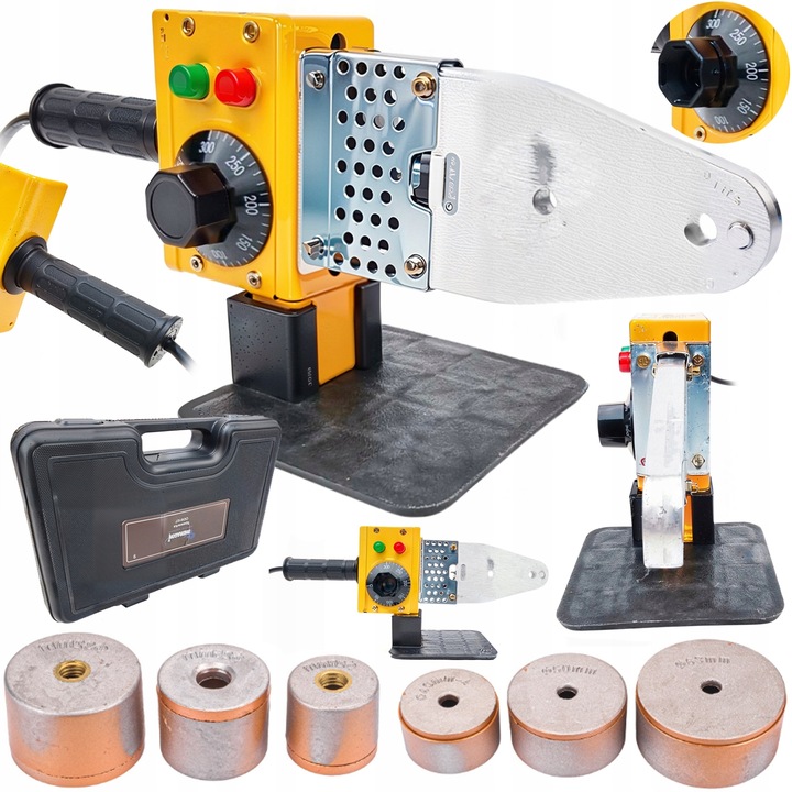 ZGRZEWARKA DO RUR PCV PP 2000W 3 Matryce 20-63MM WALIZKA 320 ZESTAW