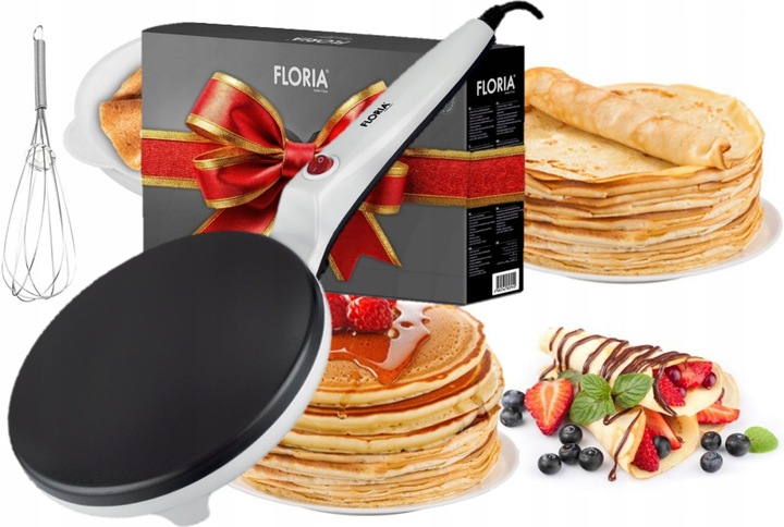 NALEŚNIKARKA ELEKTRYCZNA FLORIA BIAŁA 20CM 700W