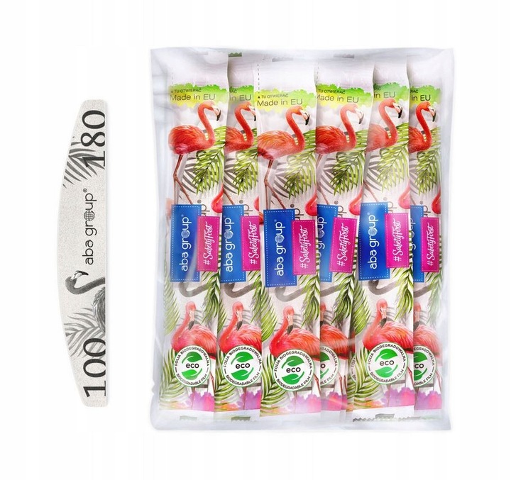 Pilnik do Paznokci Półksiężyc 100/180 50 sztuk Bezpieczny Pakiet Aba Group