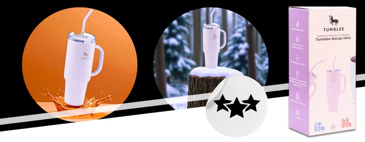 Duży Kubek Termiczny do Auta Ze Słomką Ustnikiem Nieprzeciekający 1200ml