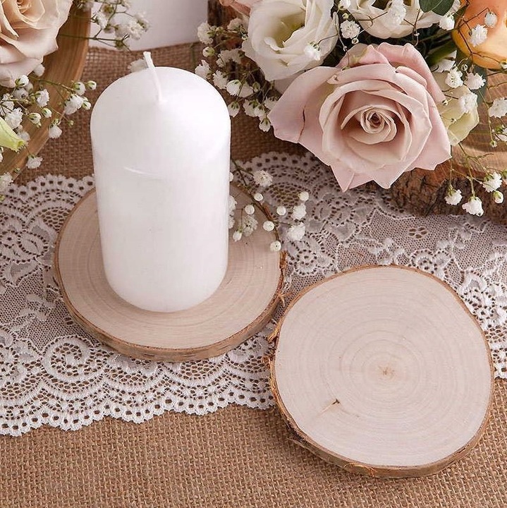 ŚWIECA ŚWIECZKI ZESTAW ŚWIEC BRYŁOWE BIAŁE 10CM KOMUNIA ŚWIECZKA 24X ŚWIECE