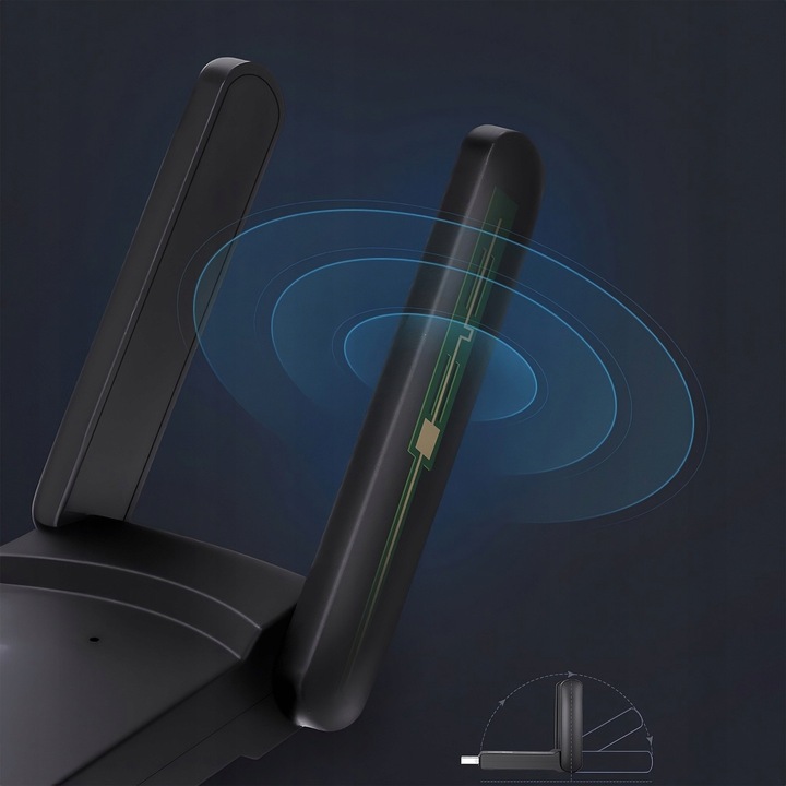 KARTA SIECIOWA WIFI WI-FI ADAPTER USB 3.0 1300Mbps 5GHz 2 TRYBY AP