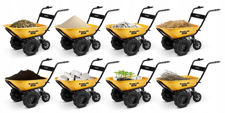 Taczka elektryczna ogrodowa wozidło budowlane 100L BAUMR-AG BPR-800E