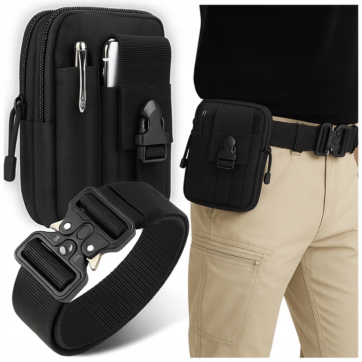 SASZETKA NERKA TAKTYCZNA MILITARNA WOJSKOWA SURVIVAL KIESZEŃ + PAS