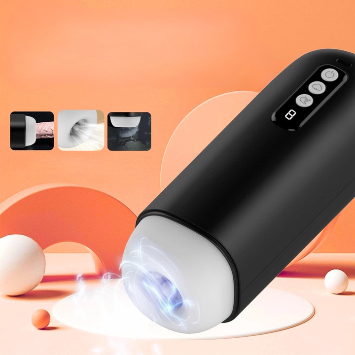 MASTURBATOR MĘSKI automatyczny USTA PUPA POCHWA ssący elektryczny 8 funkcji