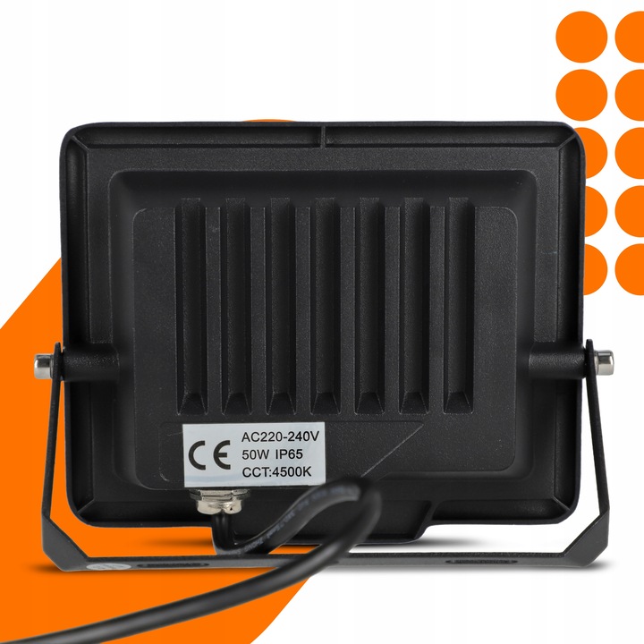 Halogen Naświetlacz LED 50W 4500K Reflektor Zewnętrzny Ogrodowy