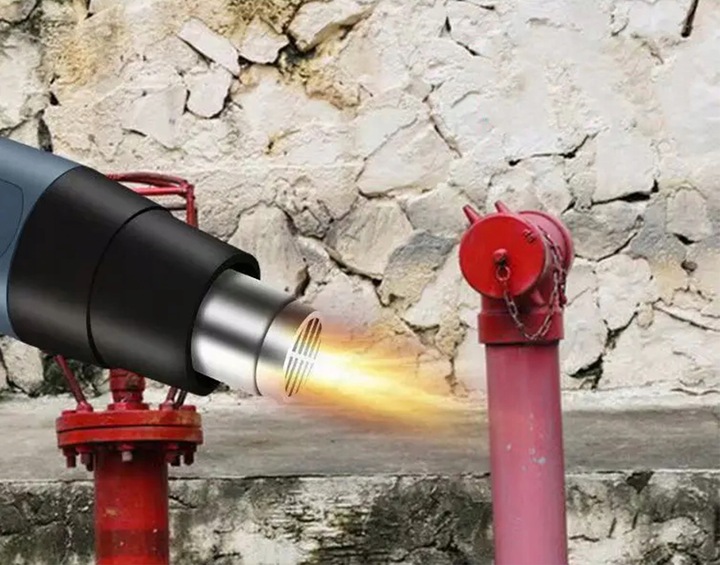 MOCNA OPALARKA ELEKTRYCZNA 2 BIEGI 100-650°C 2500W REGULACJA 230V + 4