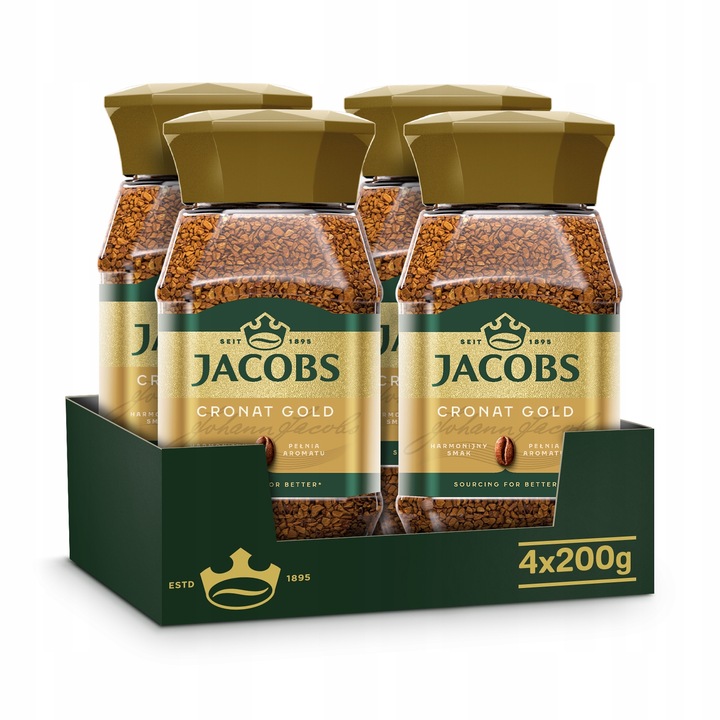 Kawa Jacobs rozpuszczalna Cronat Gold zestaw 4x 200g